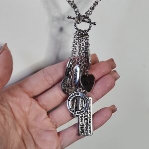 Silver Inspirational Charm Necklace